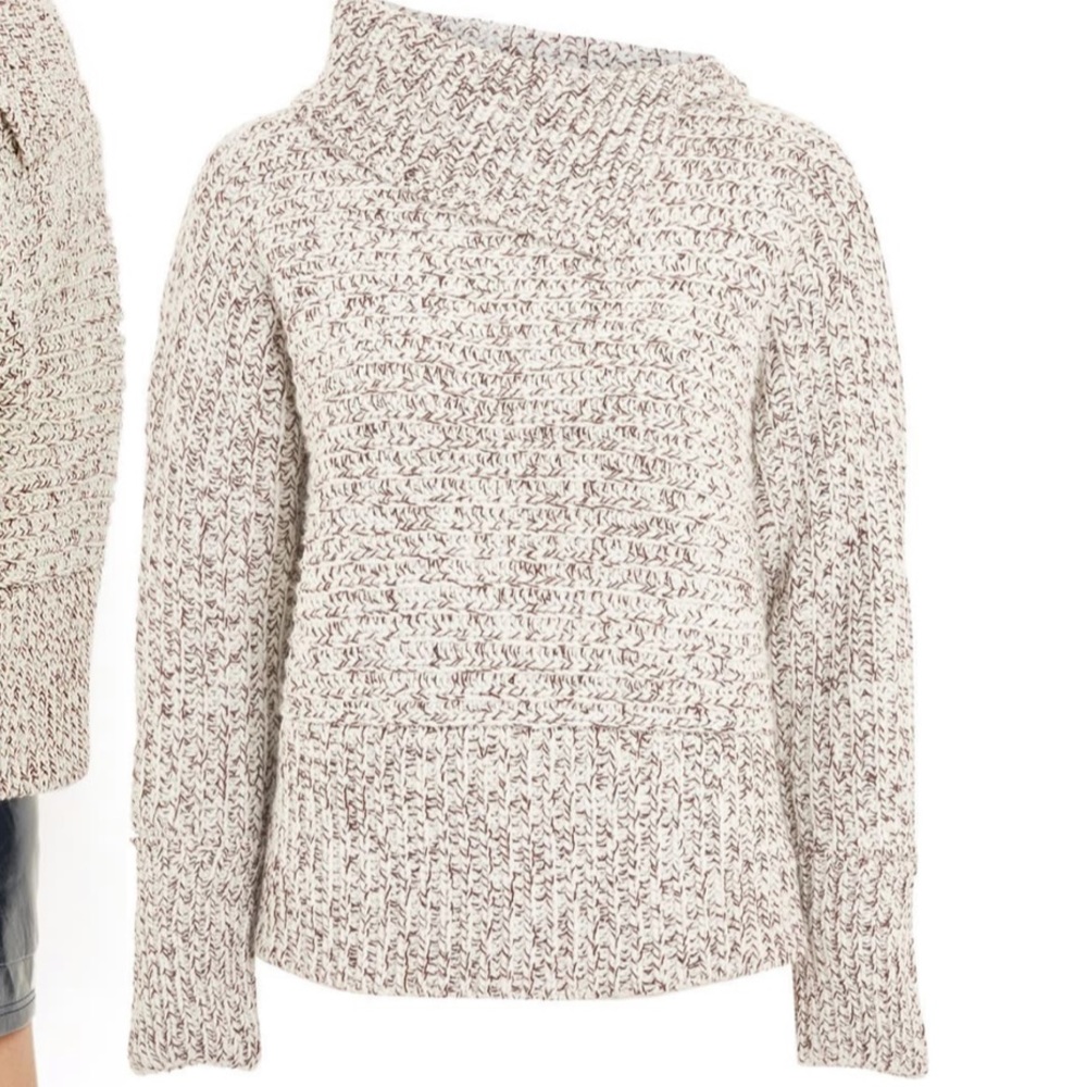 Topshop Tweedy envelope neck sweater